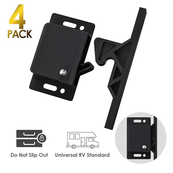 Door Latch/ 4 Pack RV Drawer Latches 5 lbs Full Force