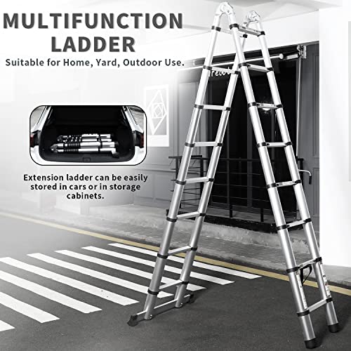 Telescoping Ladder , RIKADE Aluminum Extension Ladder, AFrame