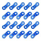 ESport 20 Pieces Aluminum Alloy Guyline Adjusters, Cord Fastener Rope Tensioners For Camping, Hiking, Backpacking, Picnic Shelter and Shade Canopy Outdoor Activity, Blue