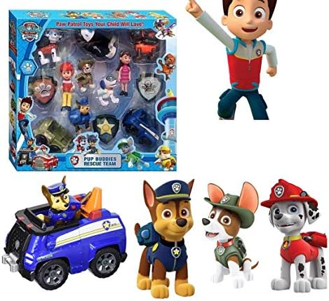 BABY N TOYYS Paw Patrol Pup Buddies Rescue Team Adventure Mission Toy Pretend Play Set with Ryder and Pups for Kids (Random Style)