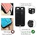 TOOVREN iPhone SE Case 2020/2022 Phone Lanyard Neck Strap for iPhone 8 Case with Card Holder iPhone 7 Wallet Case with Kickstand Leather PU Card Holder Wallet Adjustable Phone Necklace Black