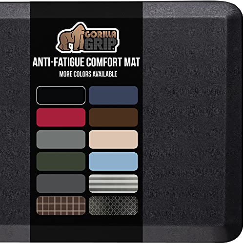 Gorilla Grip Anti Fatigue Standing Desk Mat, Thick Cushioned Kitchen Floor Mats, Washable, Stain