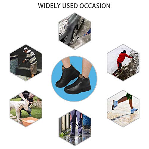 WellUp Waterproof Shoe Covers Reusable Silicone Non-Slip Rain Snow Shoes Covers - Thumbnail 6