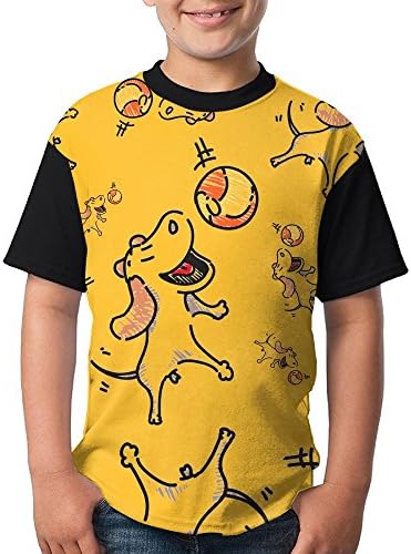 My-pet-Dog Boy Youth 3D Printing Fashion Round Neck T Shirts Funny Short Sleeve T-Shirts