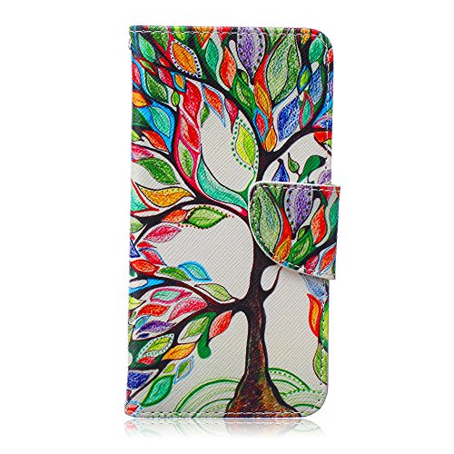 Nexus 5X Case,JanCalm [Kickstand] NEW Pattern Premium PU Leather Wallet [Card/Cash Slots] Protective Flip Case Cover for LG Google Nexus 5X (5.2-Inch) Including-ONE Crystal Pen (Beautiful tree)