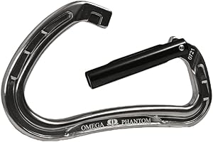 OMEGA PACIFIC Omega Pacifc Phantom Aluminum Keylock Straightgate Gunmetal Carabiner - Hot-Forge Construction which Allows us to Remove Weight and Add Material to Boost Strength and Durability - Gunmetal