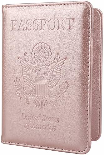 GDTK Leather Passport Holder Cover Case RFID Blocking Travel Wallet
