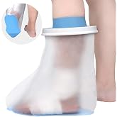 Waterproof Foot Cover for Shower Adult, Foot Cast Cover with NonSlip Bottom | Watertight Ankle Foot Cast Protector After Surgery, Cast Cover for Foot Bandage Dressing Wound, Reusable