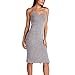 Paymenow Women Summer Sexy Casual Slim Bodycon Evening Party Cocktail Mini Dress (L, Gray)