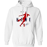 KING THREADS England Football Air Kane 2022 World Soccer Fans Unisex Hooded Sweatshirt (White, Large)