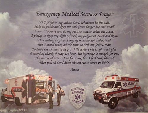 Emergency Medical Services Prayer (EMS) (EMT) Gift Idea For Any Occasion Father's Day Birthday