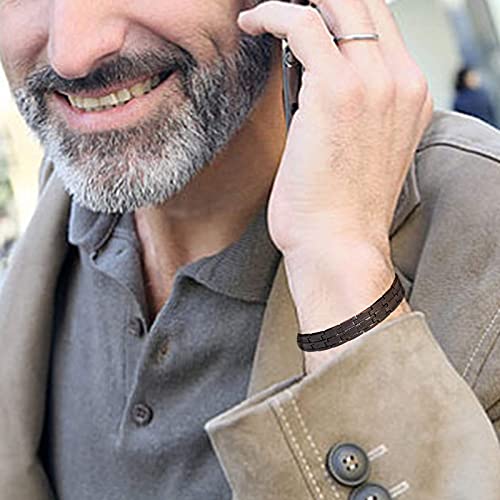 TwinYe Mens Pure Copper Bracelets Magnetic Therapy Bracelet for Arthritis Joint Pain Relieve Elegant 99.99% Solid Copper Healing Jewelry Health Gift for Dad,Husband,Him