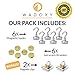 WADOXY Premium Magnetic Hooks, 6 Pack Including 2 Extra Magnetic Clips- Super Strong Heavy Duty Neodymium 25 LB Set With Stickers, Organization Magnets For Indoor/Outdoor Multi-Use