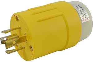 Conntek 14106 RV Generator Adapter L14-20P 20A 125/250V 4 Prongs Locking Plug to RV 30A Female Connector