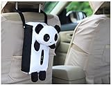 Cute Cartoon Panda Plush Car Tissue Box Cover w/Strap, Suspension Type(Polyester,7