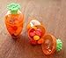 Clear Orange Carrot Shaped Easter Eggs 3 Fillable Treat Containers