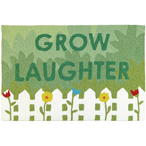 Jellybean Grow Laughter Garden Indoor/Outdoor Machine Washable 21″ x 33″ Accent Rug