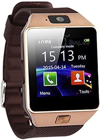 dz09 Smart Watch Phone (Gold), Wireless Bluetooth Smartwatch zkcreation 2.0 MP Camera for Android and iOS
