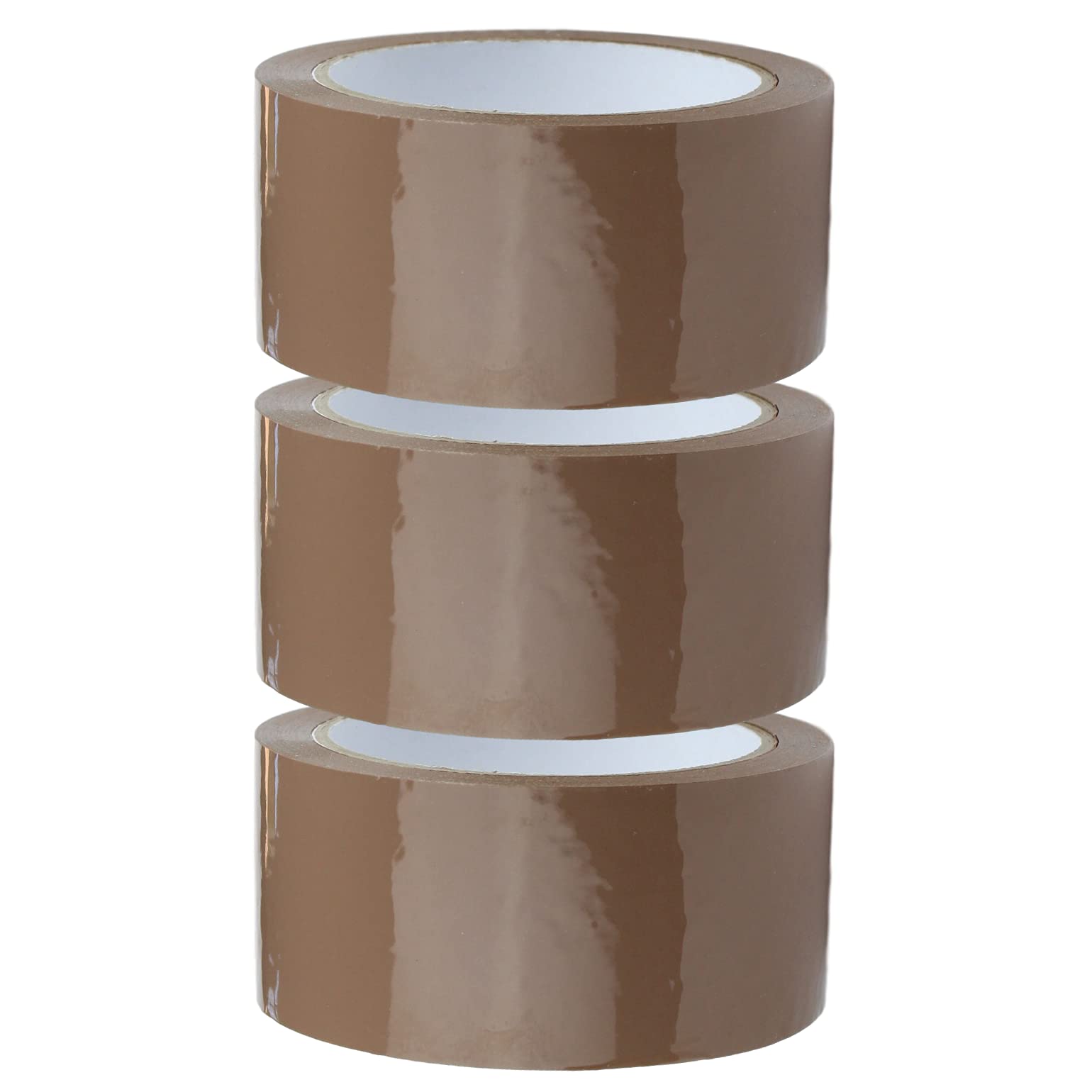 Crimson Starfish 3 x Brown Packaging Tape Rolls 48mm x 66m | Packaging Tape for Packing Parcels, Boxes, Postage, Moving House | Adhesive Parcel & Clear Packing Tape | Moving Out Essentials