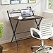 Tangkula Folding Computer Desk, Space-Saving Home Office Desk Working Table with Storage Shelf, Multipurpose Foldable Study Desk, Kid’s Desk, Brown