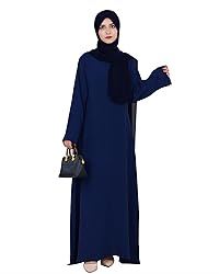 Zofocy Solid Color Women Abaya Modest Muslim Prayer