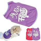 Small Dog Shirt, Voberry Fashion Pet Puppy Clothes Funny Cotton Costumes Pet Dog Cat Cute Quote T Shirt (M, Purple)