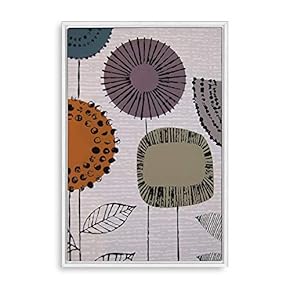 Framed for Living Room Bedroom Abstract Flowers for