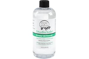 Tusc & Pine StudioSolv™ Odorless Mineral Spirits 16.9oz (500ml) - Purified Odor-Free Spirit Solvent for Thinning Oils, Artists, Painting Thinner, Professionals, & More!