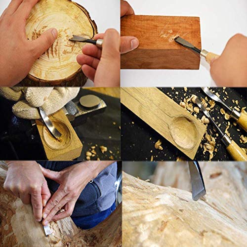 Alikeke 8 Piece Set Wood Carving Hand Chisel Tool Carving Tools Woodworking Professional Gouges New