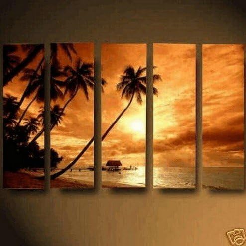 Palm Tree Sunset Painting