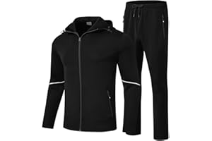 Gopune Men's Tracksuit 2 Pieces Set Hoodie Sweatsuits Full Zip Athletic Jogging Suits Long Sleeve Casual Sports Outfits