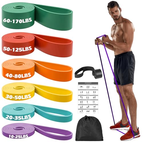 Zacro Resistance Bands, 6 Resistance Levels Pull Up Assistance Bands