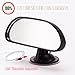Deezio Baby Car Mirror Suction Cup - Baby Backseat Mirror for Car - Universal Rear View Baby Mirror for Car with Wide Angle 360 Degree Rotatable