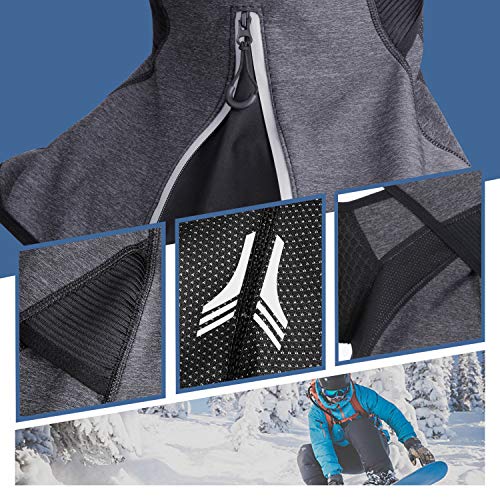 Elegant Choise Balaclava Ski Mask, Winter Face Mask Windproof Ski Mask Motorcycle Mask Cold Weather Mask Fleece Full Face Mask for Outdoor Men and Women (Gray)