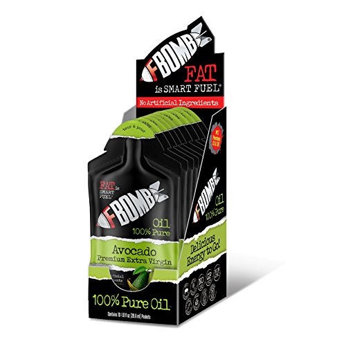 FBOMB Premium Avocado Oil: All-Natural, Raw On-The-Go Energy, Travel Packets | 100% Pure, Non-GMO, Gluten Free, Vegan, Keto Fat Bombs | Perfect Addition to Salads, Greens & Vegetables | 10 Pack