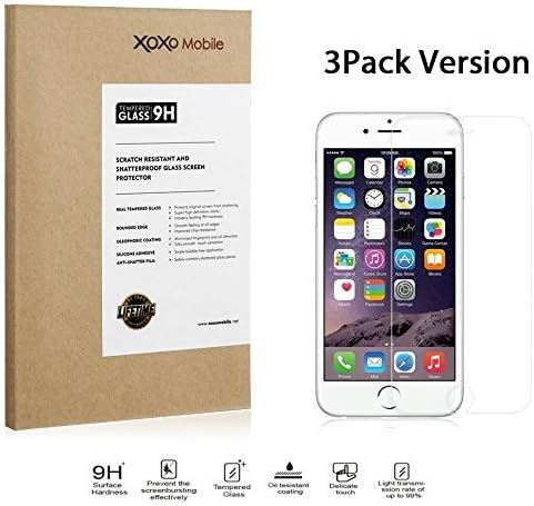 [3PACK, XOXO Mobile Premium Tempered Glass Screen Protector for Apple iPhone 7 / 4.7" [2.5D Rounded Edges] [Super Thin 0.3mm]