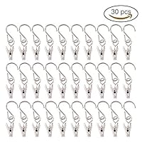 OSOPOLA Party Light Hanger Multifunction Curtain Clip Outdoor Activities Stainless Steel Wire Holder for String Party Lights Set of 30