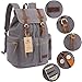 BLUBOON Canvas Vintage Backpack Leather Casual Bookbag Men Rucksack