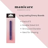 Manicare 5pk Long Lasting Emery Boards Nail Files Fine Coarse Grit Natural Gel view 2