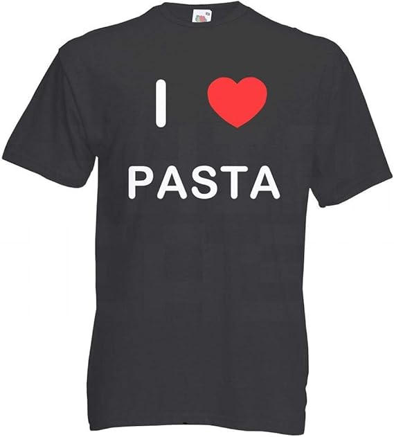 BadgeBeast.co.uk I Love Pasta T Shirt Amazon.co.uk Clothing