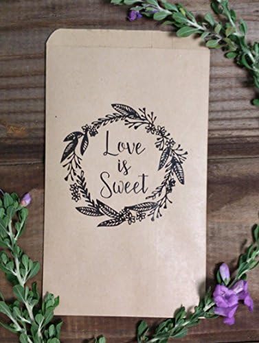10 Rustic Wedding Treat Bags, Goodie Bags, Wedding Favor Sacks, Country Wedding, Kraft Brown Paper Bags, Love is Sweet, Burlap, Popcorn, Candy