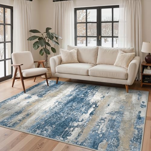 BEIMO Moderner Waschbarer Teppich Wohnzimmer 160x230 cm