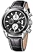 findtime Mens Watches Chronograph 3ATM Waterproof Quartz Wrist Watch Date Analog Business Fashion Sport Design Leather Black Brown