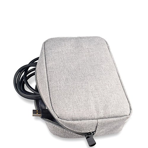 ERCRYSTO Universal Electronics/ Accessories Soft Carrying Case Bag, Durable & Light-weight,Suitable for Out-going, Business, Travel and Cosmetics Kit (Small-Gary)