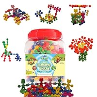 Sun Flex Creative Building Blocks,Star Interlocking Learning STEM Toy, Construction Kit Educational, Spatial Imagination, Brain Development For Kids & Nursery Preschool, Boys Girls Ages 4 5 6 7 Safe