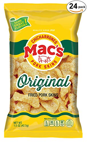 Mac's Original Pork Skins - Low Carb, Keto Friendly Snack - Crunchy Chicharrones/Pork Rinds (1.5 oz bags, 24ct) - Thumbnail 3