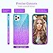 VEGO Compatible for iPhone 11 Pro Max Glitter Case, Gradient Ombre Bling Case for Women Girls Diamond Rhinestone Sparkle Fashion Cute Girly Case Compatible for iPhone 11 Pro Max Case (Teal Purple)