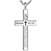 LUHE Cross Necklace for Women Sterling Silver Cross Pendant Necklace Religious Jewelry Christian Gifts