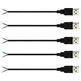 Jienk 5Pcs 1Ft 30CM 22AWG USB 2.0 Male 2Pin Pigtail