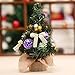 SUNREEK 3 Pieces Mini Artificial Christmas Tree with Ornaments - Perfect Christmas Decoration for Table and Desk Tops, Small 8inch/20cm Tall Christmas Pine Tree for Your Home or Office